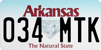 AR license plate 034MTK
