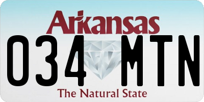 AR license plate 034MTN
