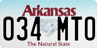 AR license plate 034MTO