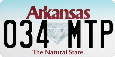 AR license plate 034MTP