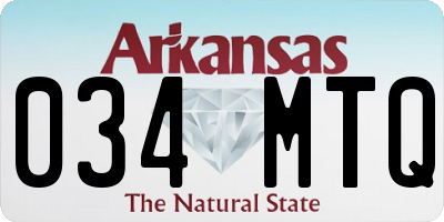 AR license plate 034MTQ