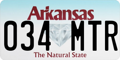 AR license plate 034MTR