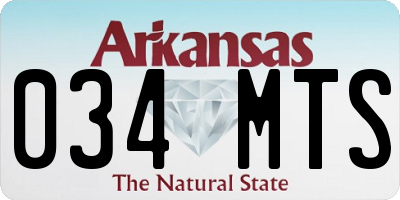 AR license plate 034MTS