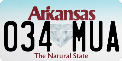 AR license plate 034MUA