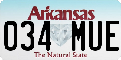 AR license plate 034MUE