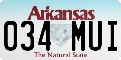 AR license plate 034MUI