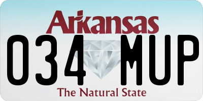 AR license plate 034MUP