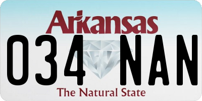 AR license plate 034NAN