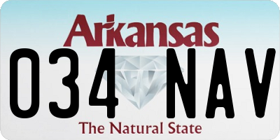 AR license plate 034NAV