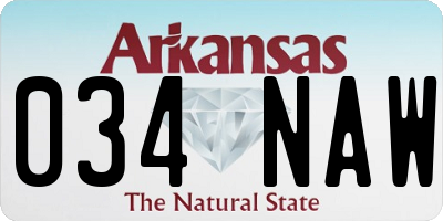 AR license plate 034NAW