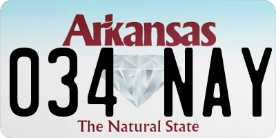 AR license plate 034NAY