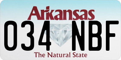 AR license plate 034NBF