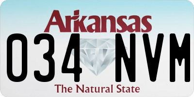 AR license plate 034NVM