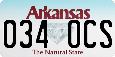 AR license plate 034OCS