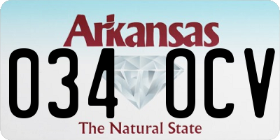 AR license plate 034OCV