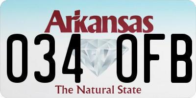 AR license plate 034OFB