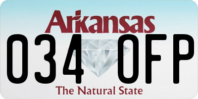 AR license plate 034OFP