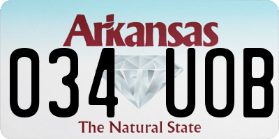AR license plate 034UOB