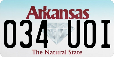 AR license plate 034UOI