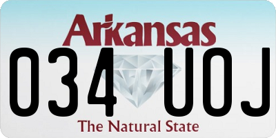 AR license plate 034UOJ