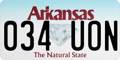 AR license plate 034UON