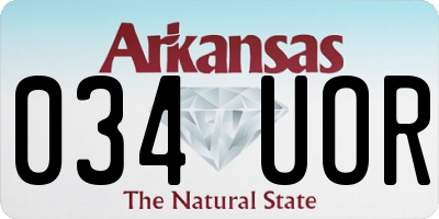 AR license plate 034UOR
