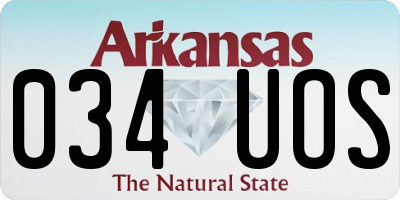 AR license plate 034UOS