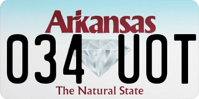 AR license plate 034UOT