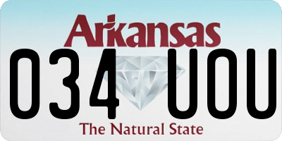 AR license plate 034UOU