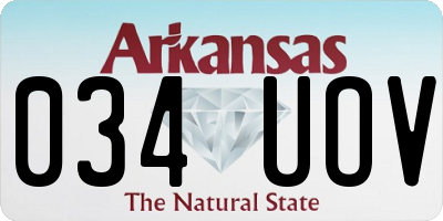 AR license plate 034UOV