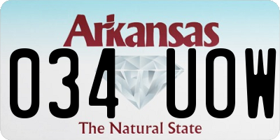 AR license plate 034UOW