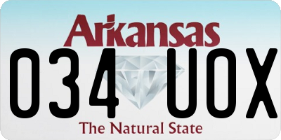 AR license plate 034UOX