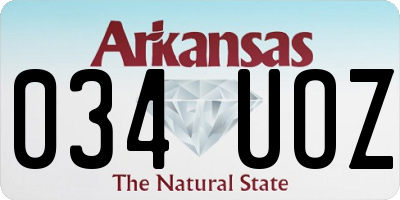 AR license plate 034UOZ