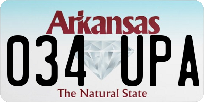 AR license plate 034UPA