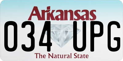 AR license plate 034UPG