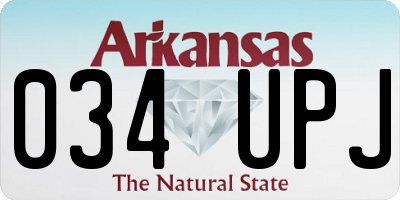 AR license plate 034UPJ