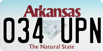 AR license plate 034UPN