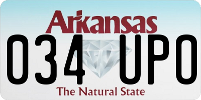AR license plate 034UPO