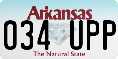 AR license plate 034UPP