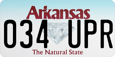 AR license plate 034UPR