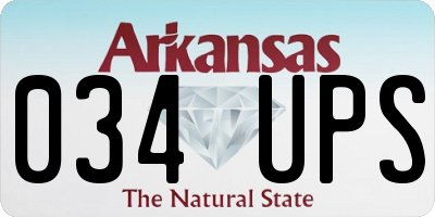 AR license plate 034UPS