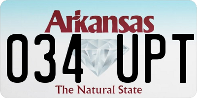 AR license plate 034UPT
