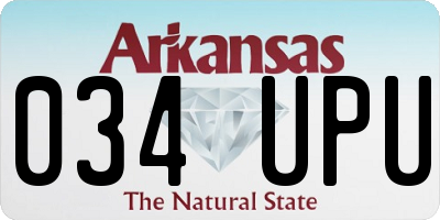 AR license plate 034UPU