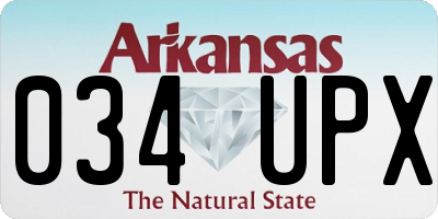 AR license plate 034UPX