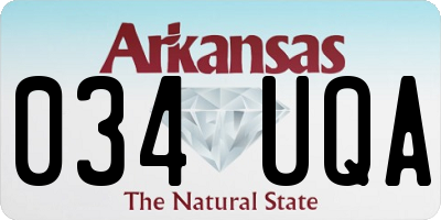 AR license plate 034UQA