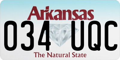 AR license plate 034UQC