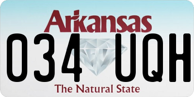 AR license plate 034UQH