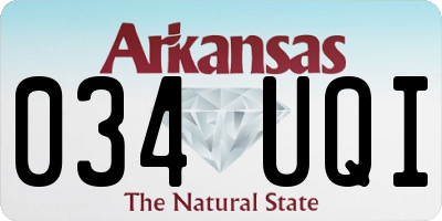 AR license plate 034UQI