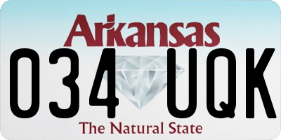 AR license plate 034UQK