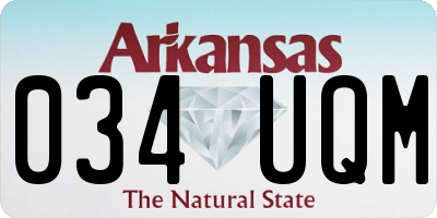 AR license plate 034UQM